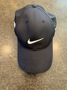 Nike Black Cap with White Swoosh